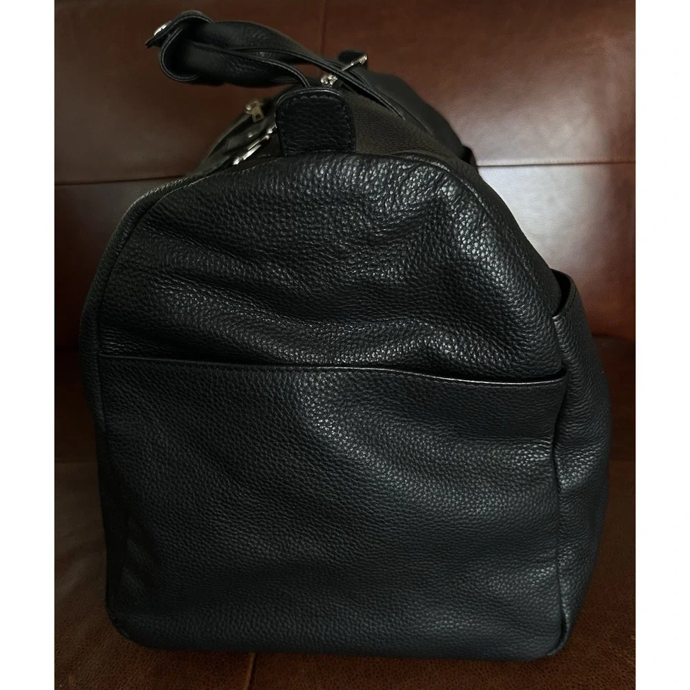 Kreya Archer Convertible Bag Black Pebbled Leather Duffel Backpack 3-in-1 Travel